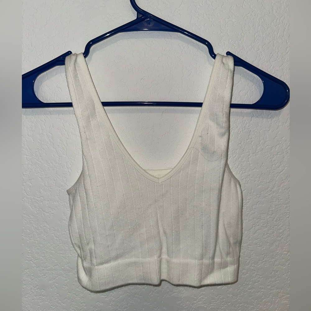RIBBED WHITE TANK TOP